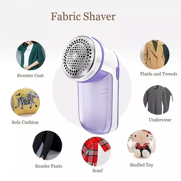 Mini Fabric Shaver Lint Remover USB Rechargeable Bobble Fluff Cleaner - Purple