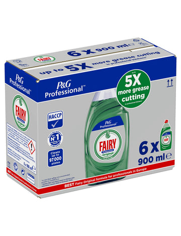 Fairy Professional Washing Up Liquid Original 900ml - Pack of 6