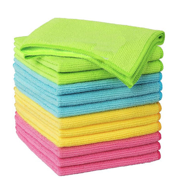 MR.SEGAA Microfiber Cleaning Cloth,Pack of 12, Size:32 x 32 cm