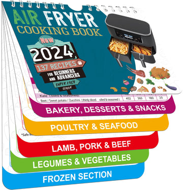 Air Fryer Cookbook: Healthy, Crispy, and Delicious Recipes to Cook Every Meal with Ease -137 Recipes Pack of 150pcs