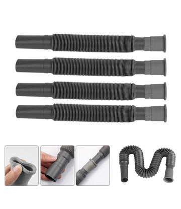 5 Pcs Collapsible Flexible Drainage Waste Water Pipes for Caravan Motorhome Kitchen Bathroom