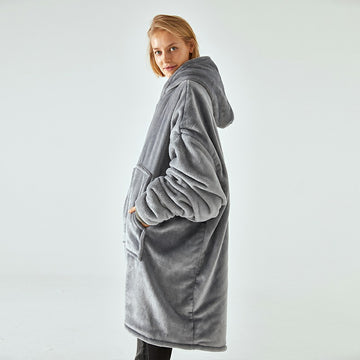 Super Wide Loose Cozy Oversized Wearable Hoodie Sweatshirt Blanket for Adults Men Women