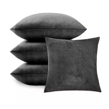 4 Pack Velvet Cushion Cover Square Pillow Decor Bed Sofa Cushion Cover 45x45cm