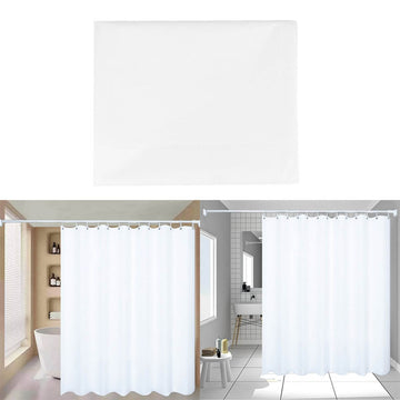 Bathroom Shower Curtain Mould Proof Mildew Resistant Curtain 1.8 m x 1.8m - White