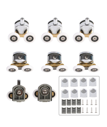 8 Pcs Shower Door Rollers Replacement Sliding Shower Door Runners Wheels for Glass
