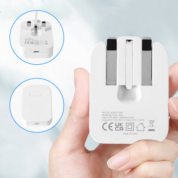 TH31-PD Foldable 20W QC3.0 USB C Fast Charging Mains Adapter for iPhone Samsung Mobile Tablet