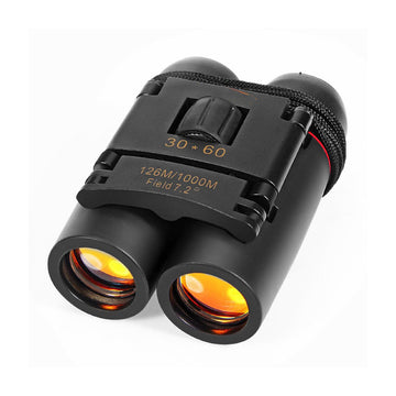 30x60 Outdoor Travel Folding Binoculars Telescopes - Black