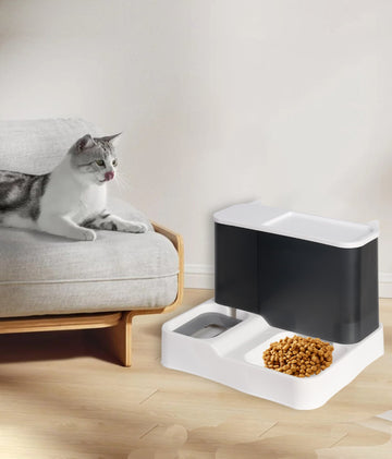 2 in 1 Pet Feeder Food Water Dispenser Bowl Automatic Dog Cat Bottle for Pet Self Feeding