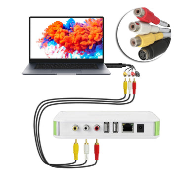 USB2.0 Video Audio Capture Card Adapter RCA to USB Converter for VHS VCR TV to DVD Pack of 100pcs