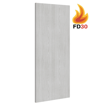 GRAY OAK FOIL FLUSH SOLID FD30 FIRE DOOR 1981mm X 762mm X 44mm