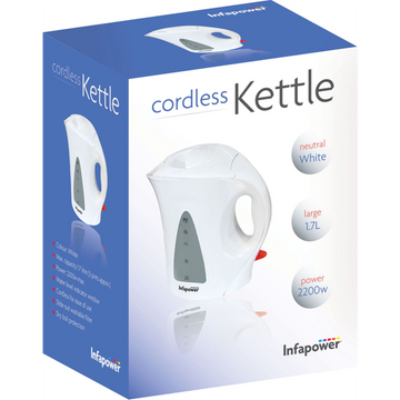 Infapower 2200w 1.7L Cordless Kettle White