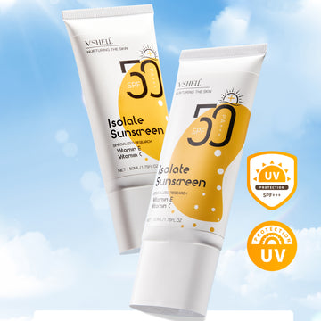 Korean Sunblock Water Resistant Non-Greasy Natural Organic Mineral Sun Block Cream Spf 50 Sunscreen Pack of 100pcs