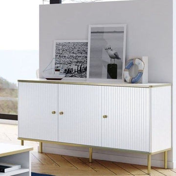 Maison White And Gold 3 Door Sideboard - 3145