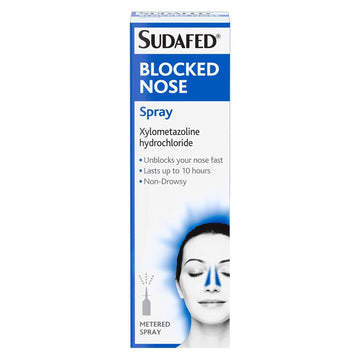 Sudafed Blocked Nose Spray, Relief from Congestion Caused by Head Cold and Allergies, Sinusitis, Helps Clear The Nasal Passage, Lasts Up to 10 Hours - 15ml