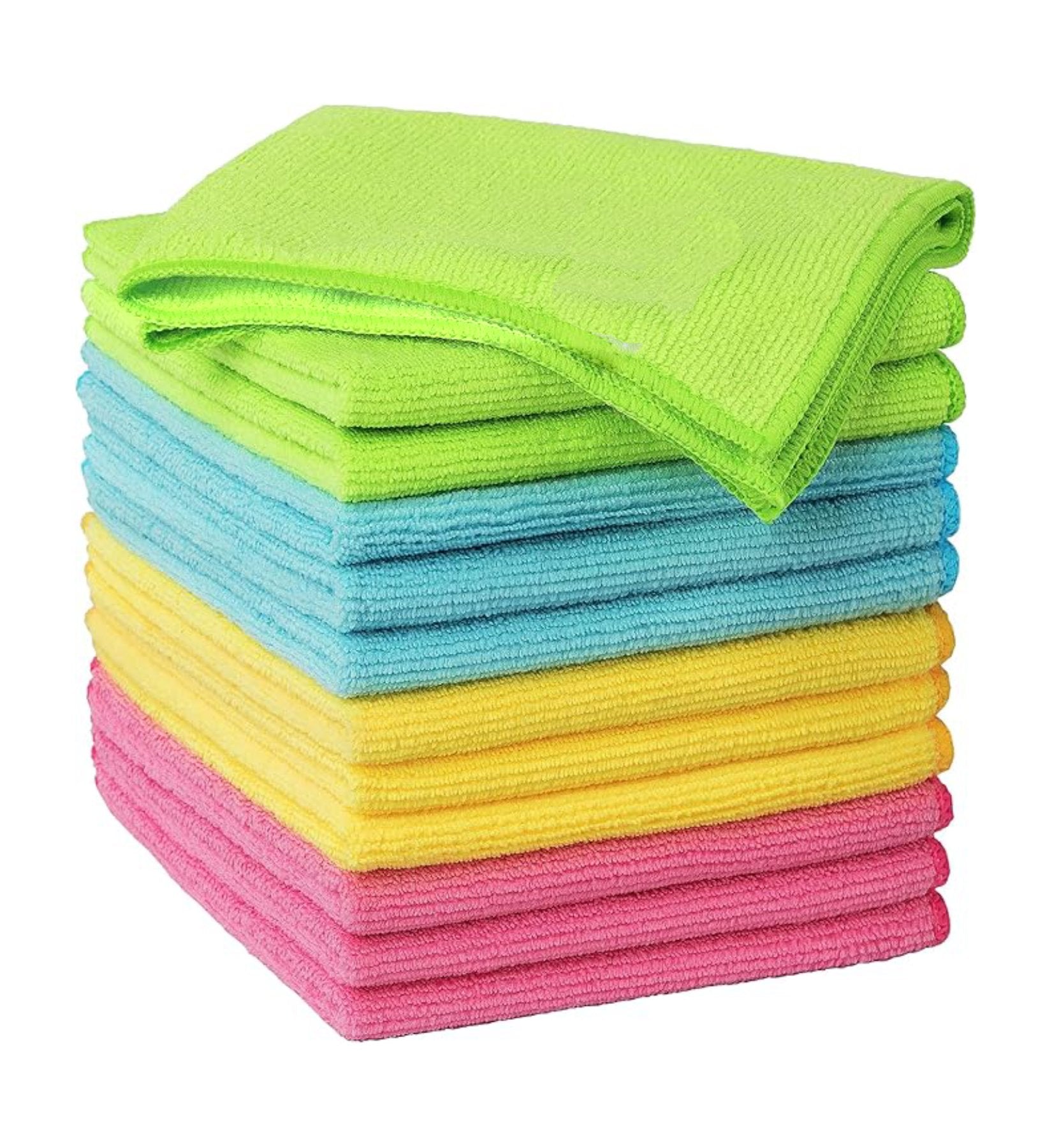 MR.SEGAA Microfiber Cleaning Cloth,Pack of 12, Size:32 x 32 cm