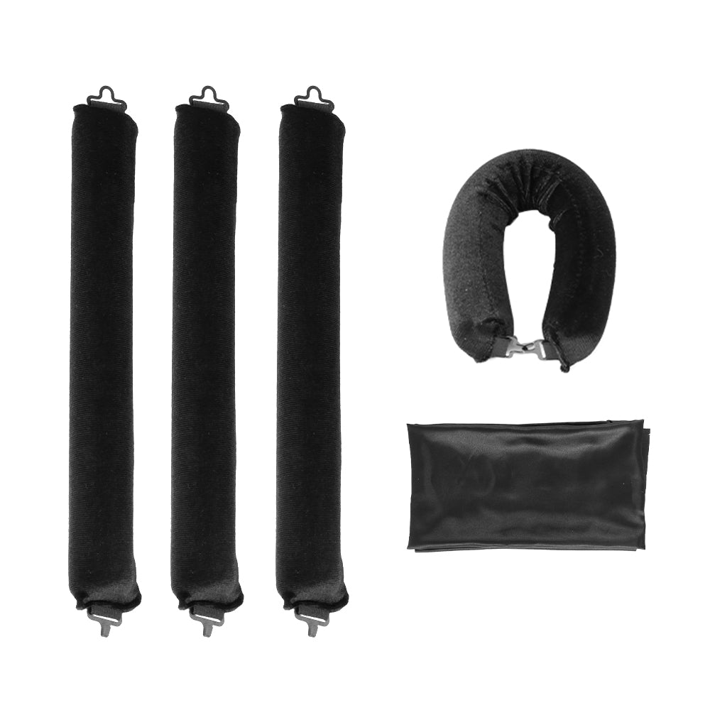 5pcs Overnight Heatless Hair Curler Blowout Rods Heatless Curls Flexi Rods with Silk Scarf for All Hair Types