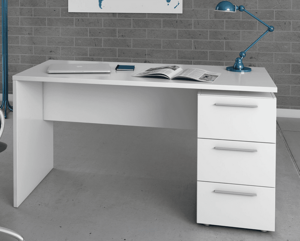 Amur Artic White Computer Office Desk Table - 2614