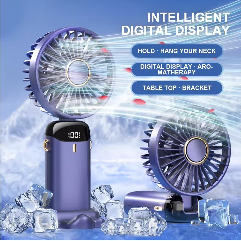 USB Rechargeable Lightweight Portable 3+1 Speed Personal Mini Fan 5 Speed Small Desk Fan with Powerful Wind for Car Use 100pcs